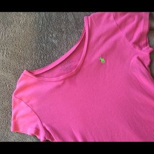 Ralph Lauren Starburstpink w/ neongreen embroidery